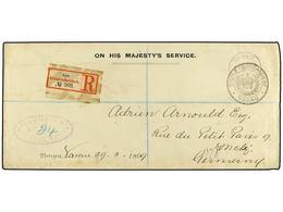 3209 TONGA. 1899. VAVAU A ALEMANIA. Sobre Del Servicio Oficial, Marca <B>TONGA GOVERNMENT/VAVAU</B>. Marca Ovalada De <B - Sonstige & Ohne Zuordnung