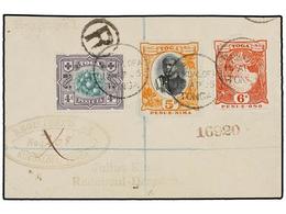 3214 TONGA. Sg.45/47. 1905. NUKUALOFA To GERMANY. <B>4 D., 5 D.</B> And <B>6 D.</B> Stamps, Arrival On Reverse. - Other & Unclassified