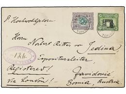 3219 TONGA. Sg.44, 45. 1913. VAVAU To BOSNIA. <B>3 D.</B> And <B>4 D.</B> On Reverse <B>BOSNIAN </B>censur Mark. Rare De - Andere & Zonder Classificatie