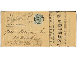 3232 TRINIDAD. 1892 (Feb 11). Printed Prices Current To NEW YORK With Printed Notation 'per S. S. Callao' Franked By Sin - Other & Unclassified