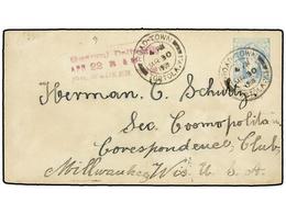 3243 ISLAS VIRGENES. 1909. ROAD-TOWN To U.S.A. Postal Stationery Of <B>2 1/2 P.</B> Blue Tied By <B>ROAD-TOWN/TORTOLA</B - Otros & Sin Clasificación