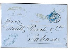 3310 GRECIA. 1863. Cover From CEFALONIA To PATRAS With Oval Hooded <B>CEFALONIA</B> Despatch, Framed <B>FRANCA</B> And O - Other & Unclassified