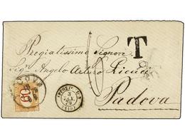 3327 GRECIA. 1879. ARGOSTOLION To PADOVA. Sent Without Stamps, Taxed On Arrival With Italian <B>60 Cts.</B> Orange And R - Sonstige & Ohne Zuordnung