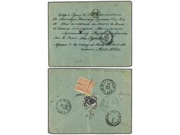 3330 TURQUIA. 1893. Cover Sent From RUSSIA To MONT-ATHOS Taxed In Arrival By 1892 Issue <B>20 Para</B> In Arrival. Along - Other & Unclassified