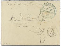 3343 CRETA. 1899. Military Cover Sent By French Soldier To FRANCE Showing <B>LA CANEA CRETE</B> Cancellation Alongside M - Sonstige & Ohne Zuordnung