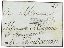 3412 HAITI. 1782 (14-Mayo). LE CAP A BORDEAUX. Marca De Entrada <B>COL. PAR/LORIENT</B> (Salles Nº7). - Sonstige & Ohne Zuordnung