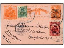 3430 HAITI. 1902 (Oct 8). 'Gpre-1902' <B>2c</B> Orange On Pinkish Stationery Card  Franked By 1902 <B>2c</B> Carmine Lak - Autres & Non Classés