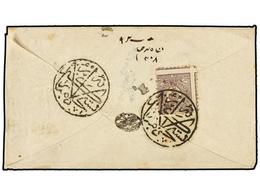 3489 IRAN. Mi.65. (1889 Ca.). <B>5 Ch.</B> With Clear Seal Of <B>LAR</B> On Reverse Cover To <B>BANDAD ABBAS.</B> - Sonstige & Ohne Zuordnung