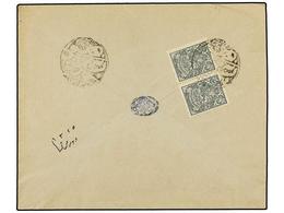 3497 IRAN. Mi.187 (2). 1903. <B>3 Ch. </B>pair With <B>BAM </B>negative Strike On Cover To <B>YEZD.</B> - Sonstige & Ohne Zuordnung