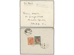 3523 IRAN. Mi.526, 537. 1928 (26-VI). ISLAMABAD To LONDRES. <B>AIR MAIL. 6 Ch. </B>and <B>26 Ch.</B> On Front Lineal Mar - Sonstige & Ohne Zuordnung
