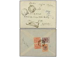 3524 IRAN. Mi.538 (2), 545, 547. 1928 (1-IV). TEHERAN To ISPHAHAN. <B>AIR MAIL</B> Cover. - Other & Unclassified