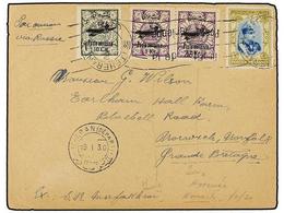 3540 IRAN. Mi.573, 574 (2), 588. 1930 (19-I). TEHERAN To GREAT BRIATAIN. <B>AIR MAIL</B> Progaganda Cancellation. - Other & Unclassified