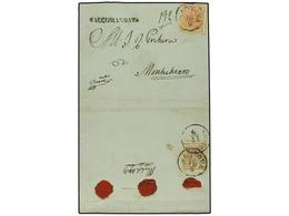 3570 ITALIA ANTIGUOS ESTADOS: LOMBARDO-VENECIA. 1858 (June 18). Registered Cover From Mantova To Montichiano Franked By  - Autres & Non Classés