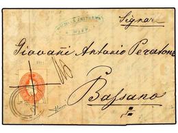 3575 ITALIA ANTIGUOS ESTADOS: LOMBARDO-VENECIA. 1863. VIENA A BASSANO. Circulada Privadamente Y Depositada Al Correo En  - Other & Unclassified