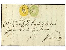 3576 ITALIA ANTIGUOS ESTADOS: LOMBARDO-VENECIA. Yv.18,24. 1865. COLOGNA A VERONA. <B>2 Soldi</B> Y <B>3 Soldi</B>. Preci - Sonstige & Ohne Zuordnung