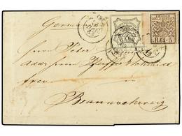 3589 ITALIA ANTIGUOS ESTADOS: ESTADOS PONTIFICIOS. 1853 (Dec 16). Cover From ROME To BRAUNSCHWEIG (Germany) Bearing 1852 - Andere & Zonder Classificatie