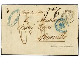 3591 ITALIA ANTIGUOS ESTADOS: ESTADOS PONTIFICIOS. 1856 (March 11). Entire Letter From ROME To MARSEILLE, Mailed From CI - Autres & Non Classés