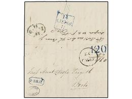 3616 ITALIA ANTIGUOS ESTADOS: TOSCANA. 1843. LIVORNO A PORTO (Portugal). Encaminador Manuscrito Al Dorso, Circulada Vía  - Other & Unclassified