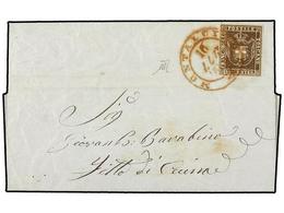 3623 ITALIA ANTIGUOS ESTADOS: TOSCANA. Sa.19. 1860. MONTALCINO A FITO DE CECINO. <B>10 Cent.</B> Castaño, Tres Grandes M - Otros & Sin Clasificación