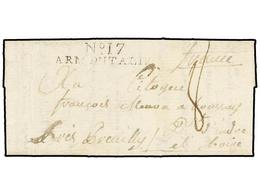 3641 ITALIA. 1801. CADENGO A FRANCIA. Carta Completa. Marca <B>Nº 17/ARM. D'ITALIE.</B> - Otros & Sin Clasificación