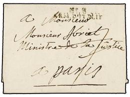 3645 ITALIA. 1804. FERRARA A FRANCIA. Carta Completa. Marca <B>Nº 6/ARM. D'ITALIE.</B> - Autres & Non Classés