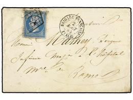 3660 ITALIA. 1864 (Aug 2). <B>FRENCH OCCUPATION. </B>Envelope And Contents Written From CIVITA-VECCHIA To A Major At The - Other & Unclassified