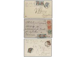 3677 ITALIA. 1921-23. 6 Covers And Cards With Swiss Postage Due Stamps. - Sonstige & Ohne Zuordnung