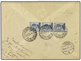 3711 COLONIAS ITALIANAS. Sa.31(3). 1921 (21-11). <B>CONSTANTINOPLA</B>. CONSTANTINOPOLI A SUIZA. Carta Certificada Al Do - Otros & Sin Clasificación