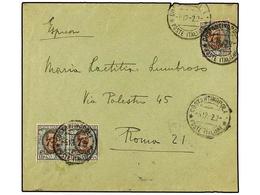 3713 COLONIAS ITALIANAS. Sa.64 (3). 1922. <B>CONSTANTINOPLA. </B>CONSTANTINOPLA A ITALIA. <B>7 1/2 Pi. S. 1 Lira</B> (3) - Other & Unclassified