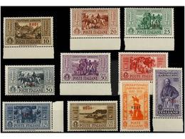 3748 ** ITALIA: EGEO (Colonia Italiana). Sa.20/29. 1932. <B>RODI</B>. Complete Set, Never Hinged. Sassone.550?. - Otros & Sin Clasificación