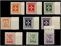 3759 ** ITALIA: EGEO (Colonia Italiana). Sa.1/9. 1934. <B>POSTAGE DUE</B>. Complete Set, Never Hinged. Sassone.125?. - Other & Unclassified