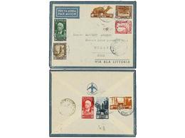 3807 ETIOPIA. 1936 (10-XII). DIRE DAUA A ATHENAS (Grecia). Precioso Franqueo En Anverso Y Reverso, Carta Circulada Por C - Other & Unclassified