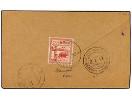 3931 JAPON: OCUPACION EN BIRMANIA. 1943. Cover Bearing Regular Issue <B>5 C.</B> (JSCA 2B44) Tied By <B>HAYEET Aug 13</B - Autres & Non Classés