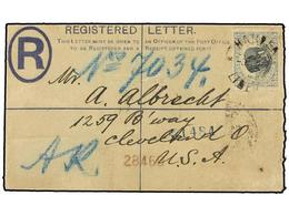 3965 LIBERIA. 1902. <B>10 C.</B> Postal Stationary Registration Envelope, Uprated <B>5 C.</B> Tied By Unframed<B> HARPER - Other & Unclassified