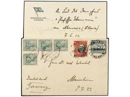 3969 LIBERIA. 1913. MONROVIA To GERMANY. Letter Written Onboard A Steamship Of The Woermann Line. It Was Taken To The Po - Andere & Zonder Classificatie