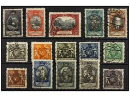 3992 ° LIECHTENSTEIN. Mi.46B/52B + 53/60. 1921. Complete Sets, Fine In Used. Michel.330?. - Other & Unclassified