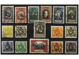 3993 ° LIECHTENSTEIN. Mi.46B/52B + 53/60. 1921. Complete Sets, Fine In Used. Michel.330?. - Sonstige & Ohne Zuordnung