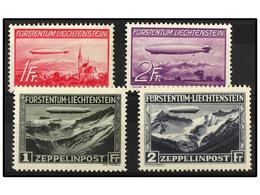 4037 * LIECHTENSTEIN. Yv.A-7/8, 15/16. 1931-36. Complete Sets, Light Hinged. Yvert.280?. - Sonstige & Ohne Zuordnung