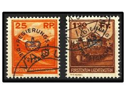 4047 ° LIECHTENSTEIN. Mi.D 9/10. 1933. Complete Set. Fine In Used. Michel.350?. - Other & Unclassified