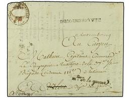 4059 LUXEMBURGO. 1796. Printed Entire Letter From Paris To Captain In Command Of The Auxiliary Brigade At Arlon; Handsta - Sonstige & Ohne Zuordnung