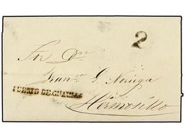 4099 MEXICO. 1841 (11 Abril). <B>HERMOSILLO. </B>GUAYMAS A HERMOSILLO. Marca<B> PUERTO DE GUAIMAS</B> En Negro (HR 41). - Sonstige & Ohne Zuordnung