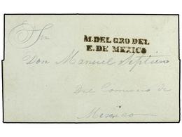 4106 MEXICO. 1846. <B>TLALPUJAHUA.</B> Carta Con La Marca <B>M. DEL ORO DEL/E. DE MEXICO.</B> - Otros & Sin Clasificación