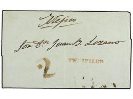 4107 MEXICO. 1850. <B>TEMASCALTEPEC.</B> Carta Con La Marca<B> TEJUPLICO.</B> - Otros & Sin Clasificación