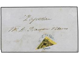 4115 MEXICO. Sc.9a. (1861 CA.). (Guadalajara). Cover To ZAPOTLAN At 2 Real Rate Franked By Diagonally Bisected 1861 <B>4 - Sonstige & Ohne Zuordnung