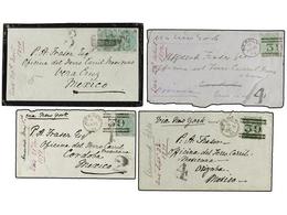 4145 MEXICO. 1870-72. Conjunto De Seis Cartas Circuladas Desde BEAULY (Gran Bretaña) A La Oficina Del Ferrocarril Mexica - Other & Unclassified