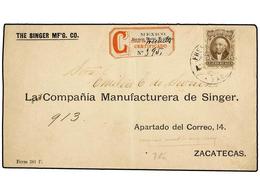 4159 MEXICO. 1893. FRESNILLO A ZACATECAS. Sobre Circulado Con Sello De <B>4 Reales</B> Castaño De La Emisión De Hidalgo  - Other & Unclassified