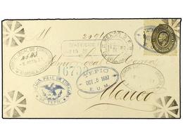 4161 MEXICO. 1887 (Oct 5). Registered Cover From Tepic To Mexico City Bearing Official Tied By Oval <B>Tepic</B> Datesta - Other & Unclassified