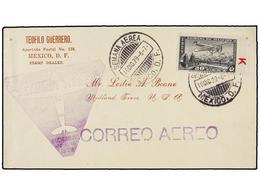 4179 MEXICO. 1929 (10-XII). MÉXICO A TEXAS. <B>SEMANA AÉREA</B> Circulado Con Sello De <B>20 Cts.</B> Negro (Mu. 47). - Other & Unclassified
