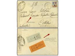 4182 MONTENEGRO. 1916. Military Mail Envelope From FRANCE To CETHQUE Endorsed F.M. (French Military) With Les Dardanelle - Sonstige & Ohne Zuordnung