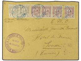 4197 MARRUECOS FRANCES. 1913. Military Mail Envelope To French Tunisia Bearing Postes Cherifiennes <B>1 Cent</B> Grey (p - Otros & Sin Clasificación
